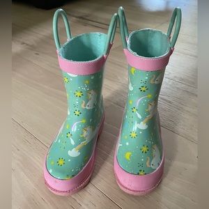Girls rain boots 5-6 unicorn rain boots